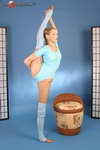 flexible woman liking herself